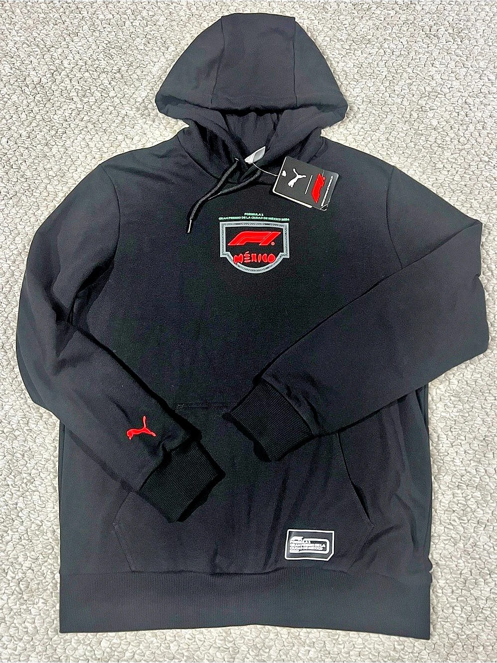 PUMA F1 Mexico Graphic Pullover Size Medium Mens Black Casual Outerwear NWT